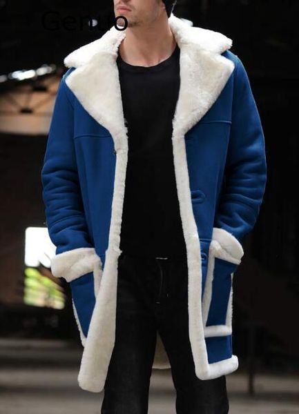 genuo new 2020 faux sheepskin faux fur overcoat male long section single-breasted leather jacket men's fur coat, Black
genuo new 2020 faux sheepskin faux fur overcoat male long section single-breasted leather jacket men's fur coat, Black