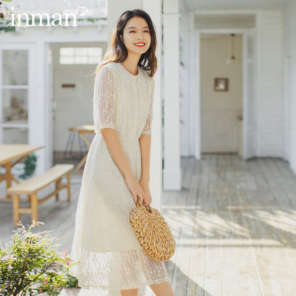 inman 2020 summer new arrival double lapels lace gauze elegant temperament nipped waist fairy half sleeve dress, Black;gray
inman 2020 summer new arrival double lapels lace gauze elegant temperament nipped waist fairy half sleeve dress, Black;gray