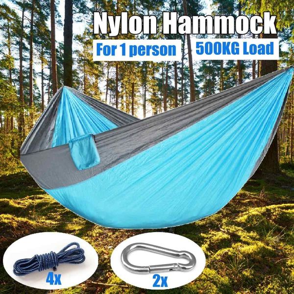 ultralight parachute hammock 210t nylon durable 500kg camping hammocks portable outdoor hanging for backyard one person
ultralight parachute hammock 210t nylon durable 500kg camping hammocks portable outdoor hanging for backyard one person