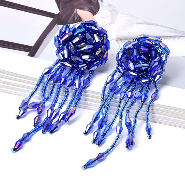 new arrival high-end luxury crystals tassel long earrings exaggerated fashion drop earrings fine jewelry accessories for women, Silver
new arrival high-end luxury crystals tassel long earrings exaggerated fashion drop earrings fine jewelry accessories for women, Silver