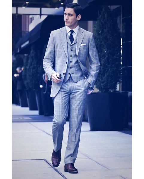 brand new two buttons light grey wedding groom tuxedos notch lapel groomsmen men suits prom blazer (jacket+pants+vest+tie) no:2093, Black;gray
brand new two buttons light grey wedding groom tuxedos notch lapel groomsmen men suits prom blazer (jacket+pants+vest+tie) no:2093, Black;gray