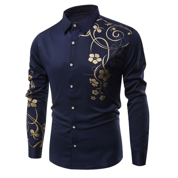 autumn men's blouse shirts casual flower printed long sleeve slim mens clothing vintage streetwear men dress shirts, White;black
autumn men's blouse shirts casual flower printed long sleeve slim mens clothing vintage streetwear men dress shirts, White;black