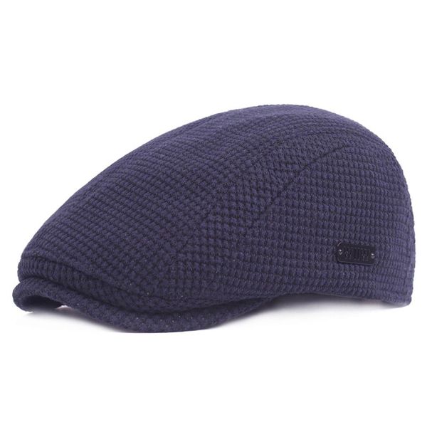 cotton simple cap thickened mens beret hats peaked caps creative style striped beret, Blue;gray
cotton simple cap thickened mens beret hats peaked caps creative style striped beret, Blue;gray