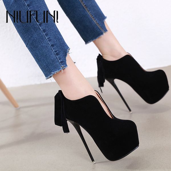 bow waterproof platform black women's ankle boots niufuni stilettos high heels elegant women wedding party shoes 34-40
bow waterproof platform black women's ankle boots niufuni stilettos high heels elegant women wedding party shoes 34-40