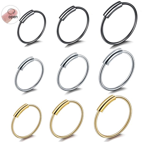 1 pc 8/10 / 12mm steel nose rings hoop cartilage septum piercing tragus ear clip hoop rings lip helix ear nose piercings jewelry clip gift, Silver
1 pc 8/10 / 12mm steel nose rings hoop cartilage septum piercing tragus ear clip hoop rings lip helix ear nose piercings jewelry clip gift, Silver