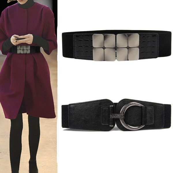 women waistbands fashion stretch cummerbunds black metal buckle alloy waist belts wide elastic cinch corset waistband for dress, Black;brown
women waistbands fashion stretch cummerbunds black metal buckle alloy waist belts wide elastic cinch corset waistband for dress, Black;brown