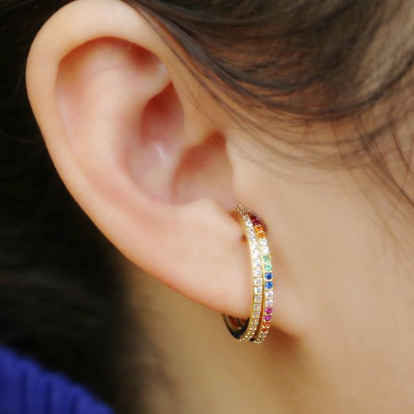 2019 fashion gold color big ear cuff clip on earring for women overspread rainbow cz two usage delicate jewelry for party gift, Silver
2019 fashion gold color big ear cuff clip on earring for women overspread rainbow cz two usage delicate jewelry for party gift, Silver