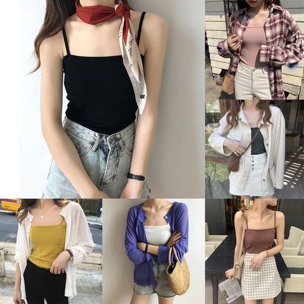 casual women solid camis spaghetti strap summer camis shirts backless solid casual basic plus size, White
casual women solid camis spaghetti strap summer camis shirts backless solid casual basic plus size, White
