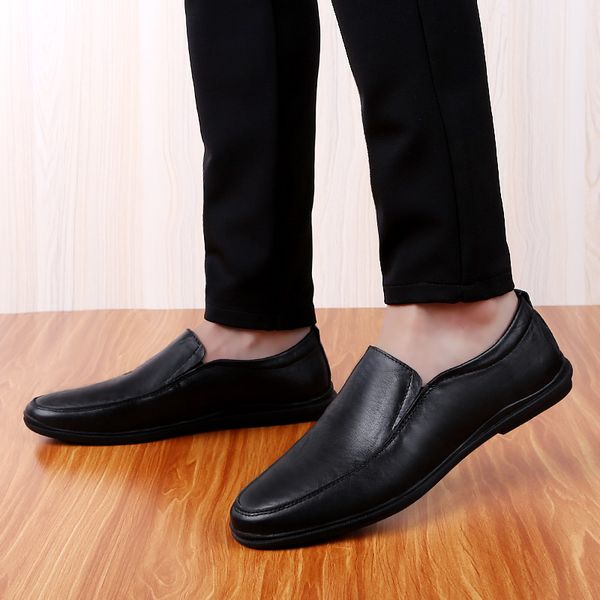 italian mens shoes slip on loafers casual men loafers outdoor genuine leather moccasins comfy breathable boat shoes, Black 
italian mens shoes slip on loafers casual men loafers outdoor genuine leather moccasins comfy breathable boat shoes, Black