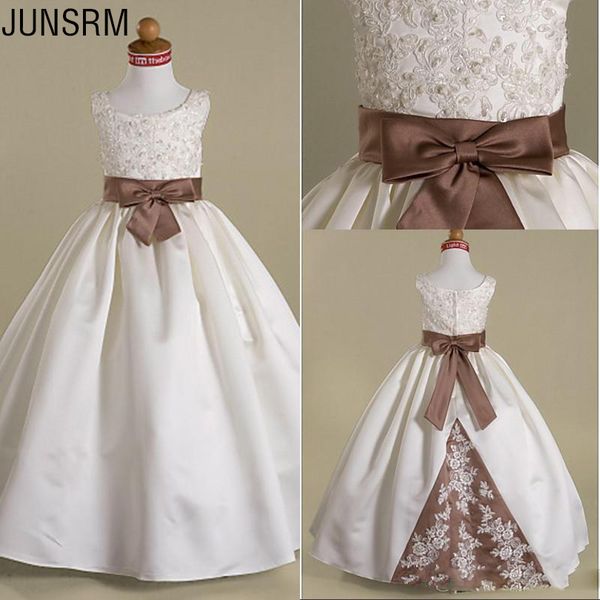 selling long flower girl dress girls bow sash beaded lace satin pageant dresses first communion dress custom made, Red;yellow
selling long flower girl dress girls bow sash beaded lace satin pageant dresses first communion dress custom made, Red;yellow