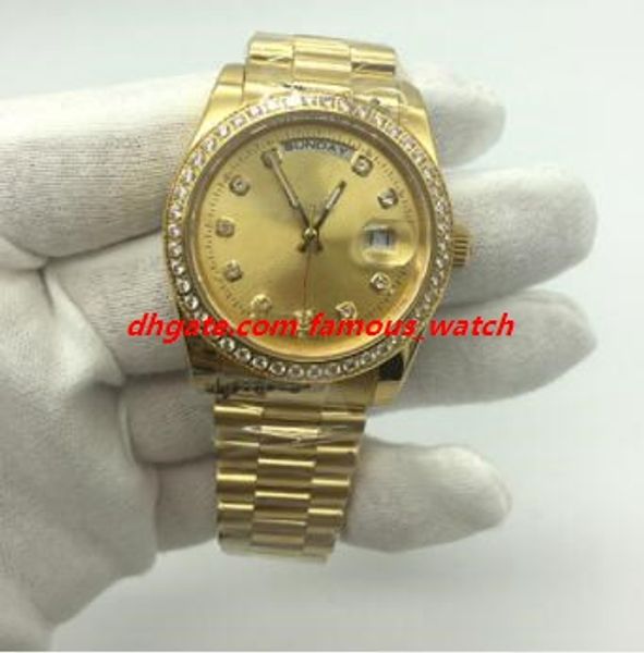 men wristwatch day*date 40mm 18k gold diamond dial bezel steel bracelet asia 2813 automatic luxury wristwatch ing, Slivery;brown
men wristwatch day*date 40mm 18k gold diamond dial bezel steel bracelet asia 2813 automatic luxury wristwatch ing, Slivery;brown