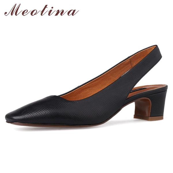 meotina high heels women pumps natural genuine leather block heel slingbacks shoes real leather square toe shoes ladies size 39, Black
meotina high heels women pumps natural genuine leather block heel slingbacks shoes real leather square toe shoes ladies size 39, Black