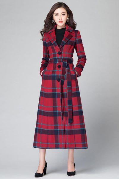 menteau femme autumn winter wool women plaid pockets office work long coats casual lady slim long sleeve jacket, Black
menteau femme autumn winter wool women plaid pockets office work long coats casual lady slim long sleeve jacket, Black