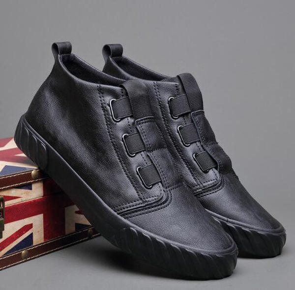 new design spring autumn high men shoes fashion man leather casual shoes men cool loafers flat shoes, Black
new design spring autumn high men shoes fashion man leather casual shoes men cool loafers flat shoes, Black