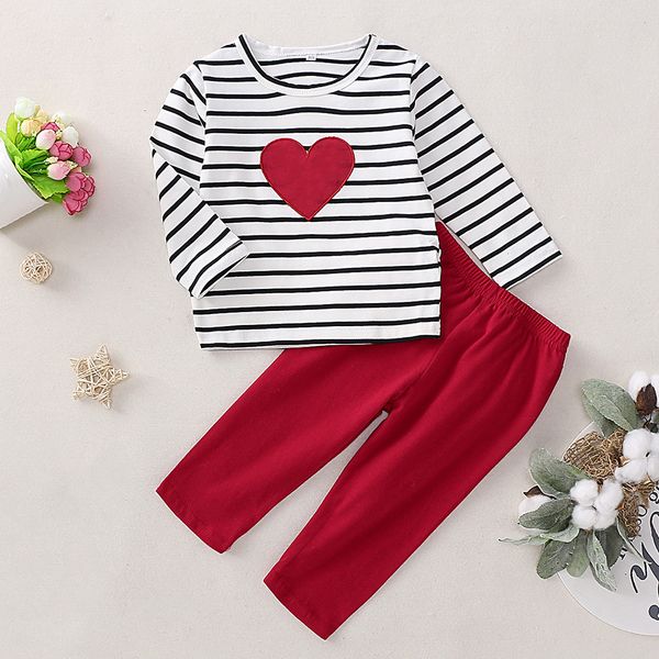 2pcs valentines newborn baby clothes baby boys girls striped t-shirt+solid pant clothes set winter clothing meisjes kleding, White
2pcs valentines newborn baby clothes baby boys girls striped t-shirt+solid pant clothes set winter clothing meisjes kleding, White