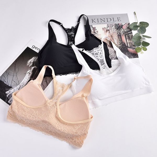 sports vest mesh ice women lace bra floral tube tanks sleeveless brassiere breathable underwear fitness v012, Black;white
sports vest mesh ice women lace bra floral tube tanks sleeveless brassiere breathable underwear fitness v012, Black;white