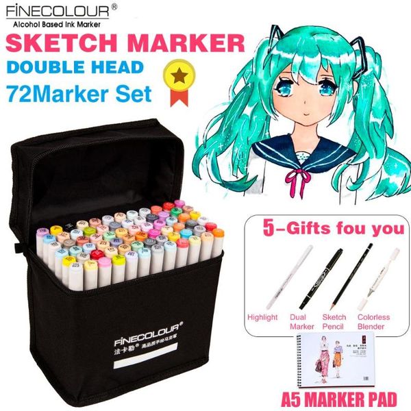 finecolour 36/48/60/72color art marker set dual head alcohol based sketch markers pen for artist painting color design marker art supplies
finecolour 36/48/60/72color art marker set dual head alcohol based sketch markers pen for artist painting color design marker art supplies