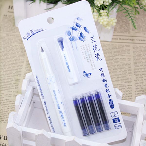 creative fountain pen set with 4 ink sac blue black ink retro style pen calligraphy for students writing office school
creative fountain pen set with 4 ink sac blue black ink retro style pen calligraphy for students writing office school
