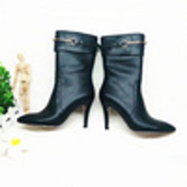 9.5cm high heel shoes for womens winter ankle knee boots lady cow leather boots sz35-41, Black
9.5cm high heel shoes for womens winter ankle knee boots lady cow leather boots sz35-41, Black