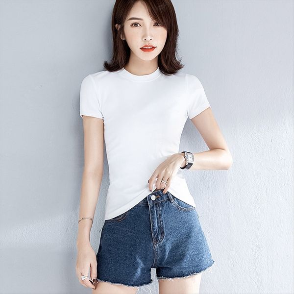 pure white half-high collar short-sleeved t- women's tight fashion 2020 summer base shirt slim fit shirt top
pure white half-high collar short-sleeved t- women's tight fashion 2020 summer base shirt slim fit shirt top