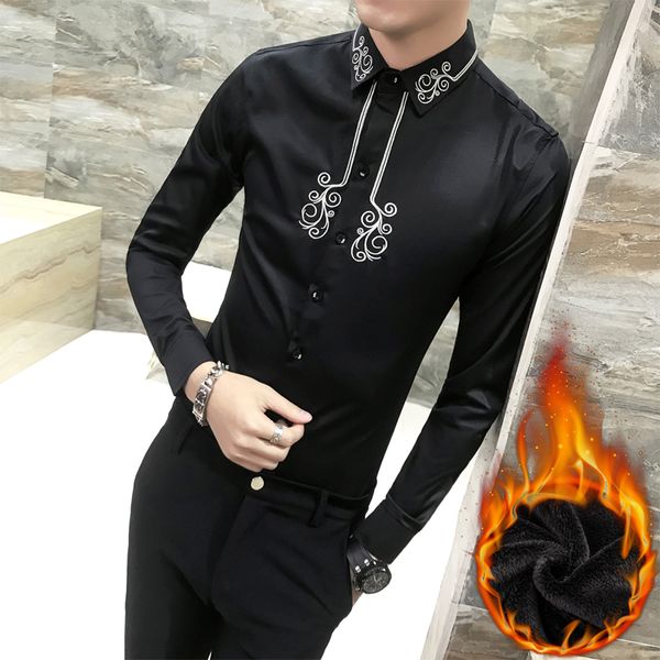 korean men casual shirt autumn winter long sleeve thick shirts men slim fit embroidery night club prom tuxedo shirt 3xl, White;black
korean men casual shirt autumn winter long sleeve thick shirts men slim fit embroidery night club prom tuxedo shirt 3xl, White;black