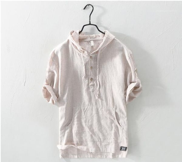 mens designer hooded shirt striped short sleeve tees casual linen fashionable loose mens clothing plus size summer, White;black
mens designer hooded shirt striped short sleeve tees casual linen fashionable loose mens clothing plus size summer, White;black