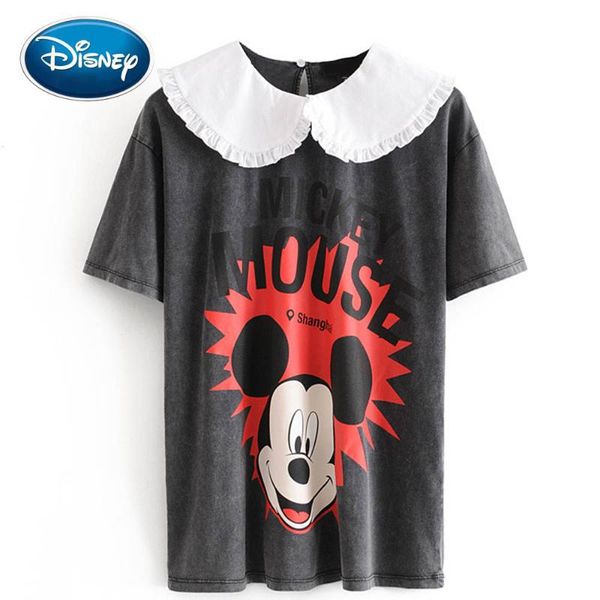 cute mouse cartoon letter print women t-shirt peter pan collar pullover splice short sleeve casual loose tee, White
cute mouse cartoon letter print women t-shirt peter pan collar pullover splice short sleeve casual loose tee, White