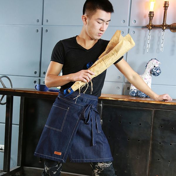 korean fashion kitchen half-length restaurant nail denim apron cute creative european overalls female custom logo
korean fashion kitchen half-length restaurant nail denim apron cute creative european overalls female custom logo