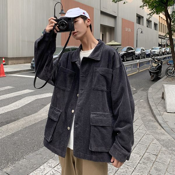 autumn corduroy jacket men fashion retro solid color casual cotton jacket man streetwear wild hip hop loose bomber men, Black;brown
autumn corduroy jacket men fashion retro solid color casual cotton jacket man streetwear wild hip hop loose bomber men, Black;brown
