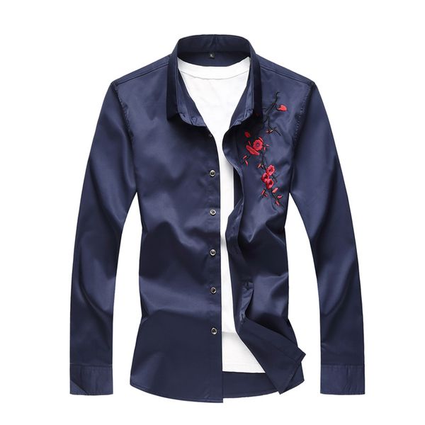 2019 new fashion white dress shirts clothing casual men shirt slim fit embroidered floral long sleeve shirts 4xl 5xl 6xl 7xl, White;black
2019 new fashion white dress shirts clothing casual men shirt slim fit embroidered floral long sleeve shirts 4xl 5xl 6xl 7xl, White;black