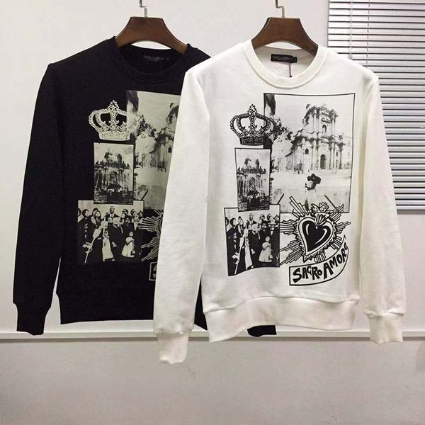 letter crown print sweater men's pullover trend slim men's 2019 autumn winter men's long sleeve shirt, Black
letter crown print sweater men's pullover trend slim men's 2019 autumn winter men's long sleeve shirt, Black