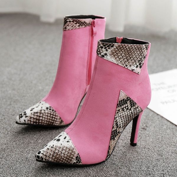 2019 winter boots women's ankle zip mix-colored pointed toe stiletto heel casual booties dropshipping botas mujer, Black
2019 winter boots women's ankle zip mix-colored pointed toe stiletto heel casual booties dropshipping botas mujer, Black