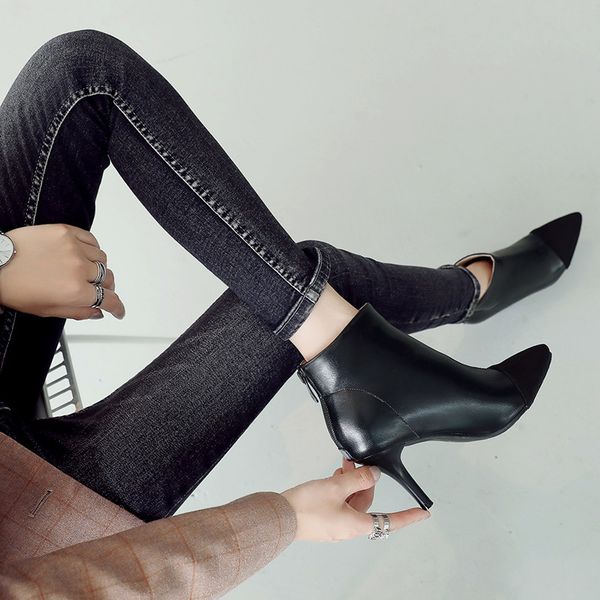 2018 patchwork high heels stiletto shoes black green pointed toe ankle short boots womens autumn shoes big size
2018 patchwork high heels stiletto shoes black green pointed toe ankle short boots womens autumn shoes big size
