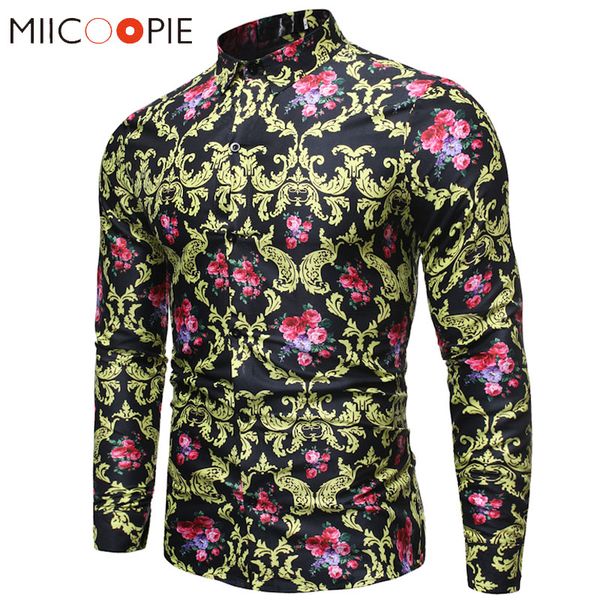 men dress luxury shirts long sleeve royal floral printed slim fit camisa masculina business nightclub hip hop hawaiian shirt men, White;black
men dress luxury shirts long sleeve royal floral printed slim fit camisa masculina business nightclub hip hop hawaiian shirt men, White;black