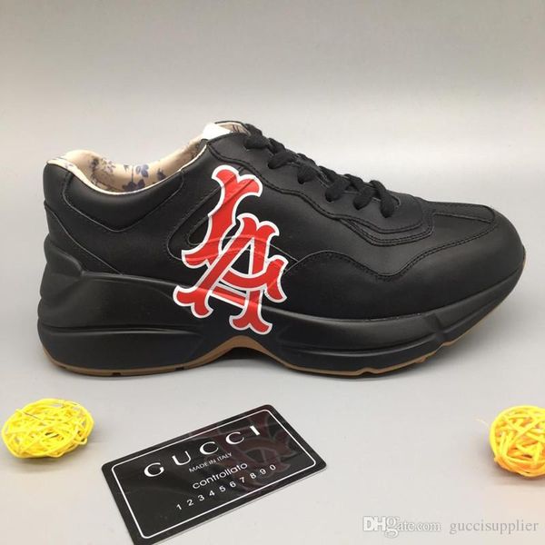 the latest rhyton leather sneakers with wave print strawberry tide shoes boys luxury casual shoes fashion retro ladies fashion dad sneakers, Black
the latest rhyton leather sneakers with wave print strawberry tide shoes boys luxury casual shoes fashion retro ladies fashion dad sneakers, Black
