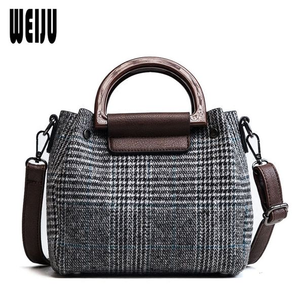 weiju fashion design wool women handbag 2pcs composite bag plaid ladies crossbody bags for women handbags vintage female bags
weiju fashion design wool women handbag 2pcs composite bag plaid ladies crossbody bags for women handbags vintage female bags