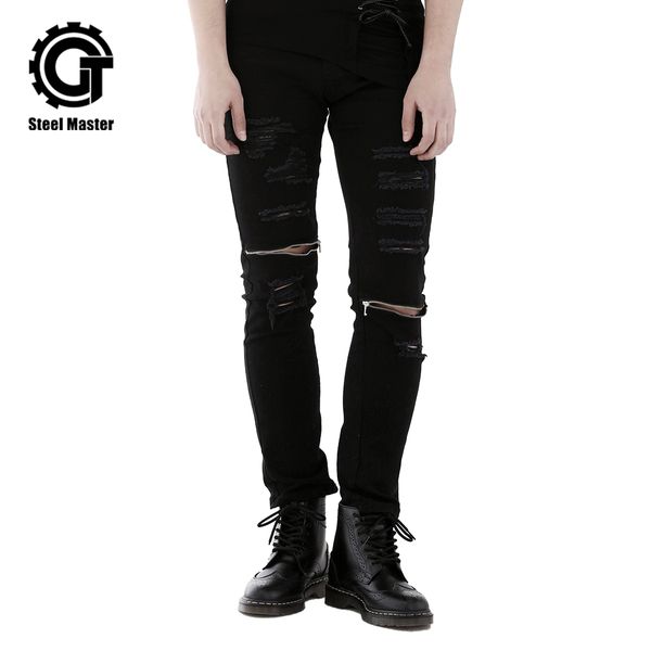 new arrival men's black pants full length trousers double zippers holes fashion wearing
new arrival men's black pants full length trousers double zippers holes fashion wearing