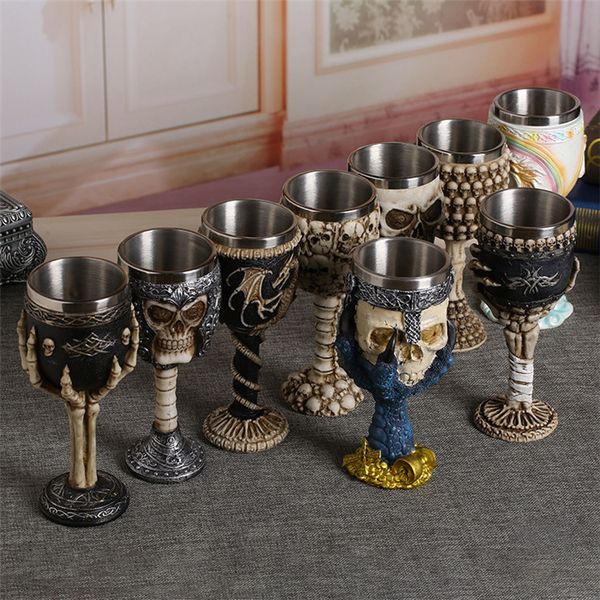 horrible resin stainless steel skull goblet retro claw wine glass gothic cocktail glasses wolf whiskey cup party bar drinkware
horrible resin stainless steel skull goblet retro claw wine glass gothic cocktail glasses wolf whiskey cup party bar drinkware