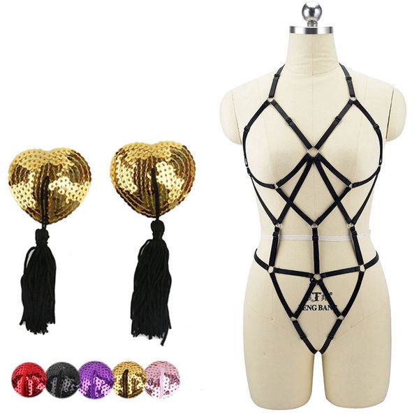 lingerie and erotic breast pad combination package goth body harness women lingerie fetish bondage underwear heart-shaped silicone bra, Red;black
lingerie and erotic breast pad combination package goth body harness women lingerie fetish bondage underwear heart-shaped silicone bra, Red;black