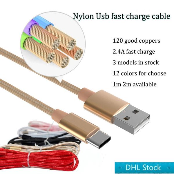 dhl stock nylon braided cable woven metal head micro usb type c data cable 1m 3ft 2m 6ft 2.1a fast charging cord for huawei mate 30 note 10
dhl stock nylon braided cable woven metal head micro usb type c data cable 1m 3ft 2m 6ft 2.1a fast charging cord for huawei mate 30 note 10