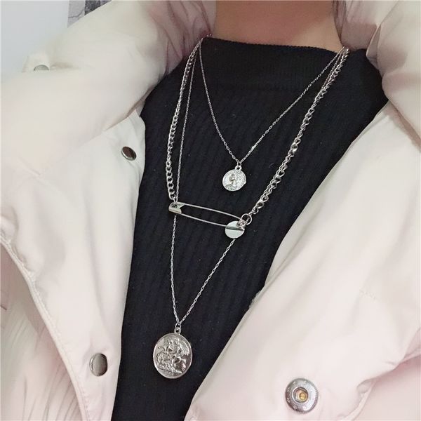 diezi hip hop vintage multilayer silver plated color chain coin pendant necklace punk geometric pendant necklace for women men
diezi hip hop vintage multilayer silver plated color chain coin pendant necklace punk geometric pendant necklace for women men