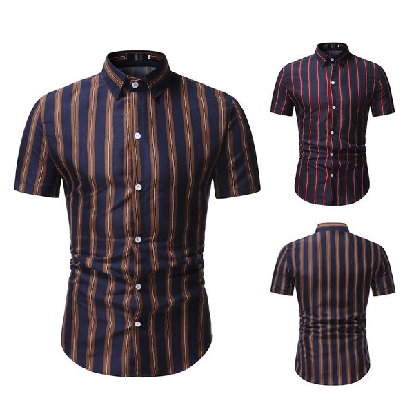 men brand new fashion business casual striped short sleeve beach resort hawaiian shirt men shirt streetwear striped, White;black
men brand new fashion business casual striped short sleeve beach resort hawaiian shirt men shirt streetwear striped, White;black
