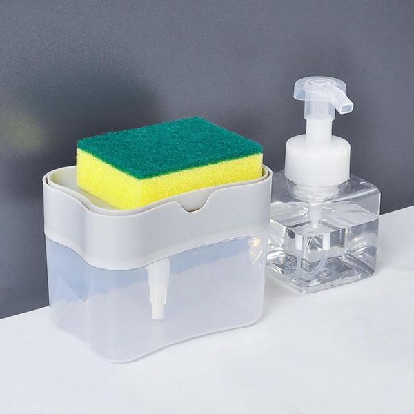 2-in-1 sponge rack soap dispenser soap pump & sponge caddy bathroom kitchen organizer household cleaning accessories cd
2-in-1 sponge rack soap dispenser soap pump & sponge caddy bathroom kitchen organizer household cleaning accessories cd