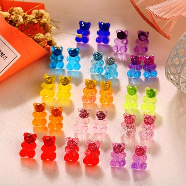2020 new fashion creative colorful jelly bear candy - colored stud earrings for girls, Silver
2020 new fashion creative colorful jelly bear candy - colored stud earrings for girls, Silver
