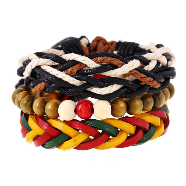 3pcs/set new classic vintage leather bracelet men women minimalist multi-layer male femme charm bracelet jewelry for couple gift, Golden;silver
3pcs/set new classic vintage leather bracelet men women minimalist multi-layer male femme charm bracelet jewelry for couple gift, Golden;silver
