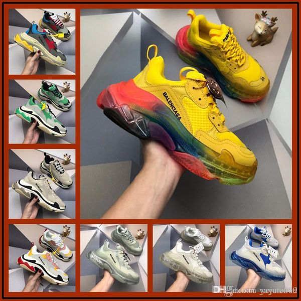 top тройной тапки моды paris 17fw triple-s sneaker бежевый белый черный розовый тройной s повседневные папа обувь для мужчин в женщин, Black
top тройной тапки моды paris 17fw triple-s sneaker бежевый белый черный розовый тройной s повседневные папа обувь для мужчин в женщин, Black