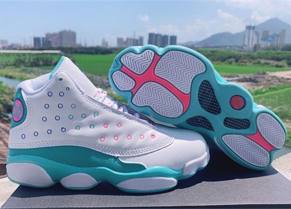 13 gs aurora green white soar digital pink women basketball shoes jumpman 13s womens designer sports shoes, White;red
13 gs aurora green white soar digital pink women basketball shoes jumpman 13s womens designer sports shoes, White;red