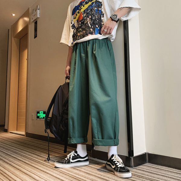 2019 spring and summer new trend couple korean version of harajuku casual men's printed denim trousers joggers streetwear best, Black 
2019 spring and summer new trend couple korean version of harajuku casual men's printed denim trousers joggers streetwear best, Black