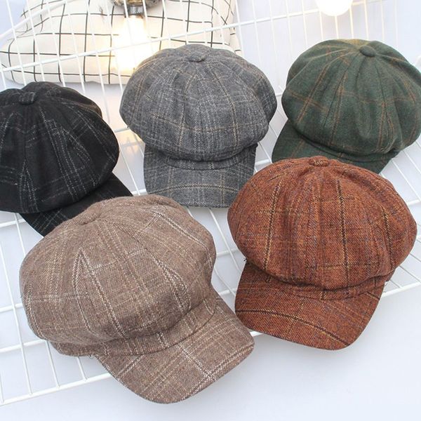 literary women men winter autumn retro felt plaid print beret cap classic newsboy flat elastic octagonal painter pumpkin hat, Blue;gray
literary women men winter autumn retro felt plaid print beret cap classic newsboy flat elastic octagonal painter pumpkin hat, Blue;gray