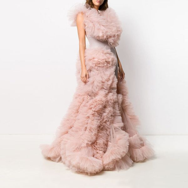 fashionable tiered pink tulle prom dresses turkish islamic robe de soiree 2020 party gowns dubai long evening dress custom made, Black
fashionable tiered pink tulle prom dresses turkish islamic robe de soiree 2020 party gowns dubai long evening dress custom made, Black